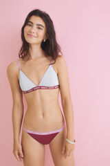 HI&BYE Cueca brasileira mesh brilho e vermelho  vermelho