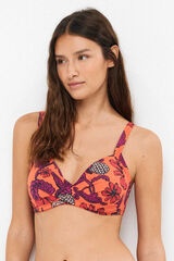 Gisela Top biqu&iacute;ni estampado floral tropical branco
