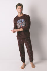 Women'secret Pijama largo hombre polar rojo Spiderman burdeos