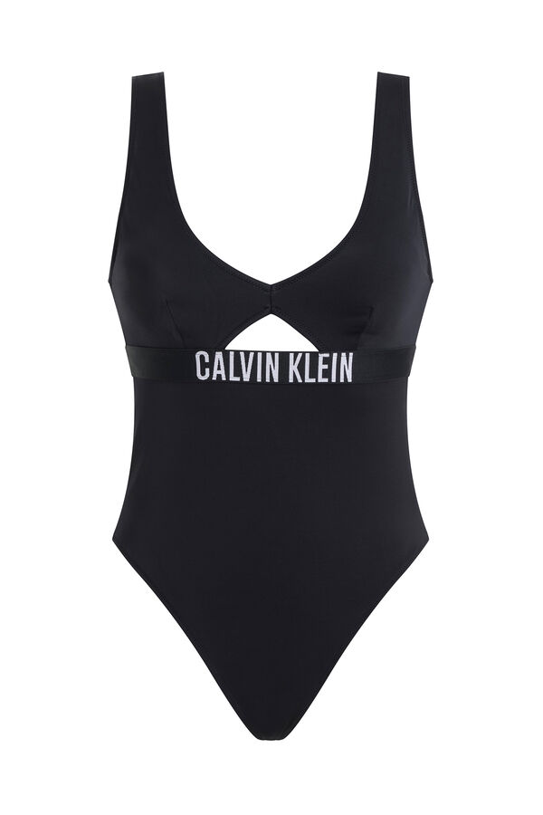 Calvin Klein Fato de banho preto recortado com logo Calvin Klein preto