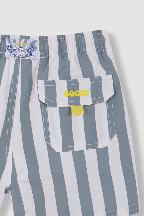 Gocco Ba&ntilde;ador de rayas gris gris