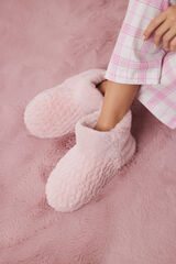 Women'secret Zapatillas casa bota La Vecina Rubia rosa