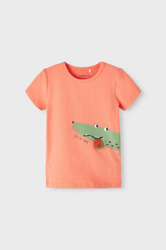 Womensecret T-shirt de manga curta de bebé para menino com detalhe em 3D vermelho