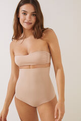 Women'secret Cueca alta modeladora nude cru