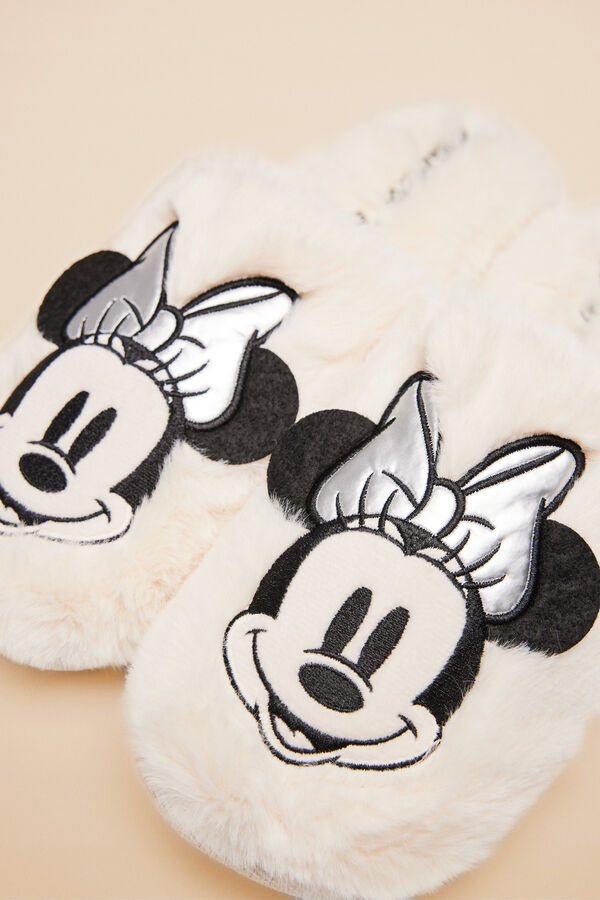 Women'secret Zapatillas casa Minnie Mouse marfil