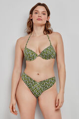 Gisela Braga bikini brasileña corte en V estampado