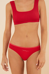 Womensecret Cuequinha brasileira algodão vermelho vermelho