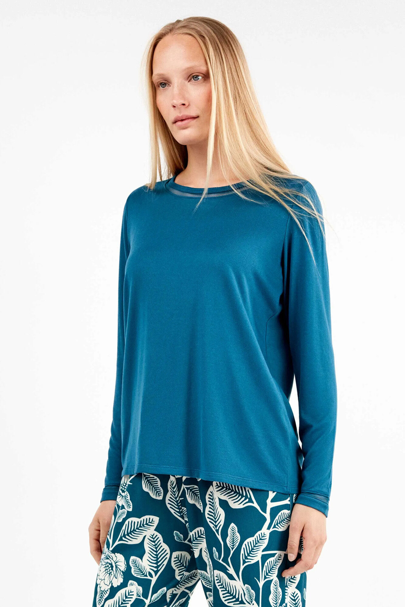 Gisela Conjunto de pijama com cal&ccedil;a contrastantes