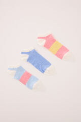 Women'secret Pack 3 calcetines cortos print rayas estampado