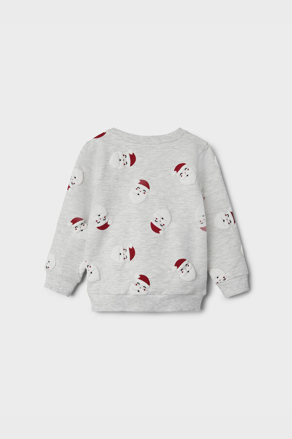 Womensecret Sweatshirt de mini com impresso natalício cinzento