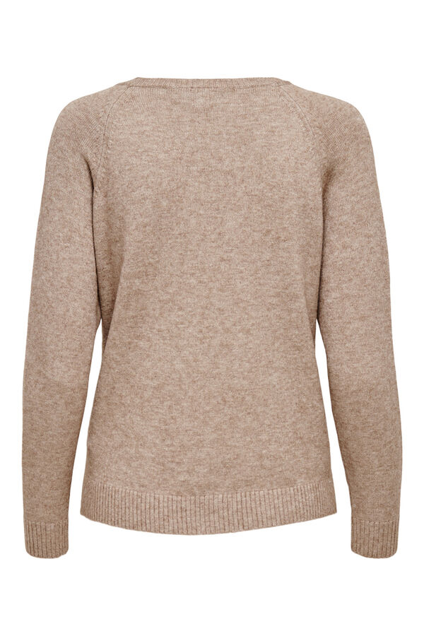 Only Maternity Malha de pré-mamã com gola redonda bege