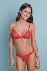 HI&BYE Tanga rojo microfibra brillo rojo