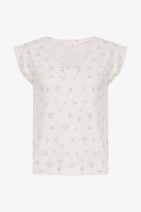 Penti Camiseta manga corta de pijama marfil flores