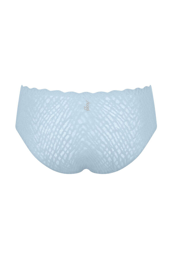 Sloggi Cueca cl&aacute;ssica invis&iacute;vel com renda azul