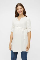 Mamalicious Vestido corto maternity y lactancia blanco