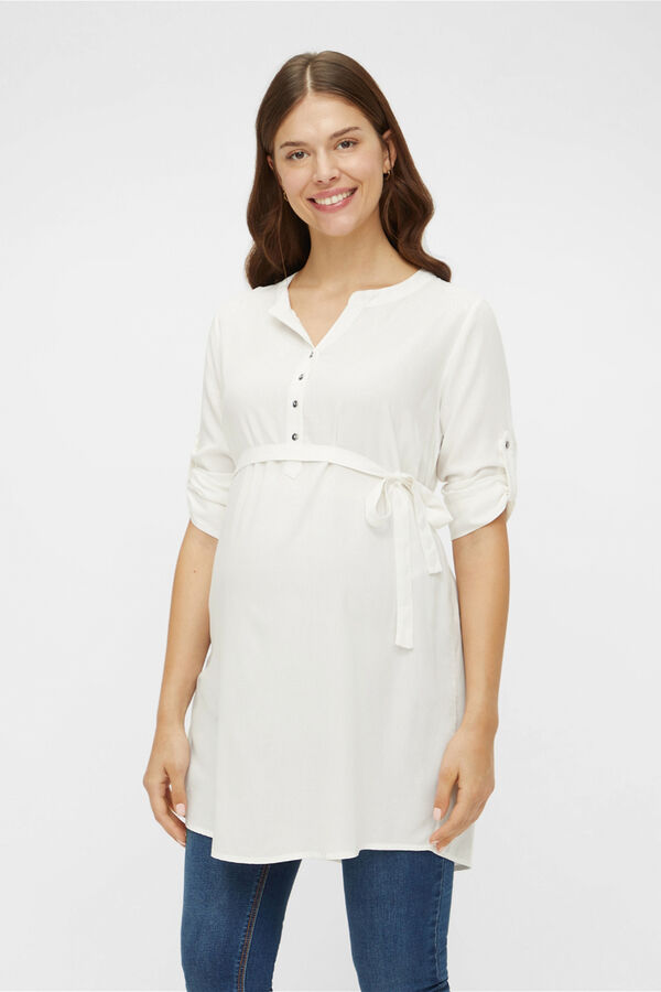 Mamalicious Vestido corto maternity y lactancia blanco