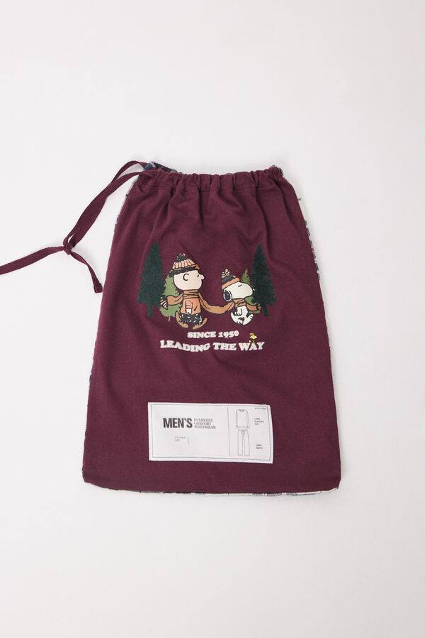 Women'secret Pijama longo masculino 100% algod&atilde;o "Snoopy" vermelho