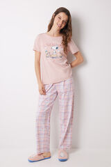 Women'secret Pijama 100% algod&oacute;n rosa Snoopy rosa