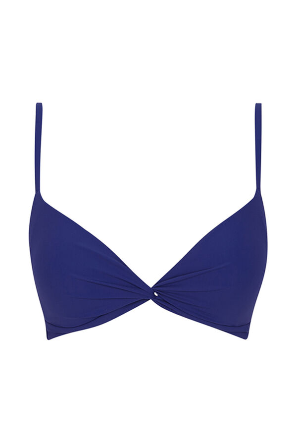 Women'secret Top biqu&iacute;ni triangular push up azul el&eacute;trico azul