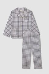 Gocco Pijama de quadro vichy gris cinzento