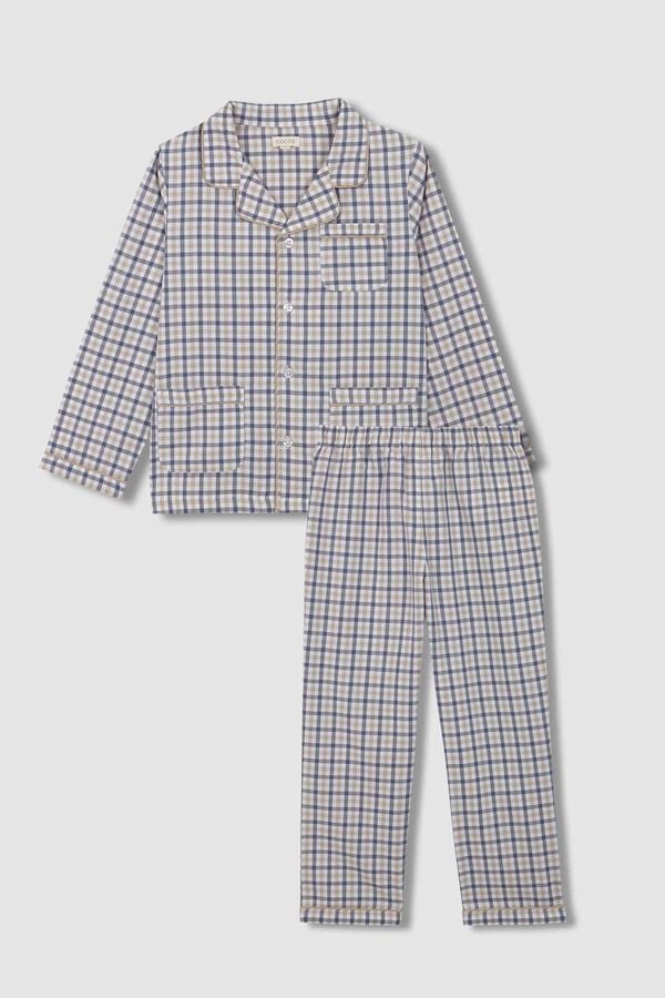 Gocco Pijama de quadro vichy gris cinzento