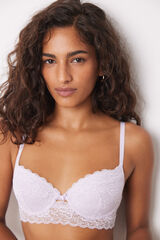 Women'secret BEAUTIFUL Soutien cl&aacute;ssico recheado encaixe lil&aacute;s rosa