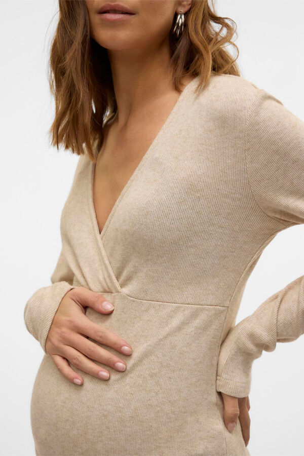 Mamalicious breastfeeding maternity jersey-knit top cinzento