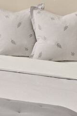 Textura Capa de edredom riscas revers&iacute;vel cinzento