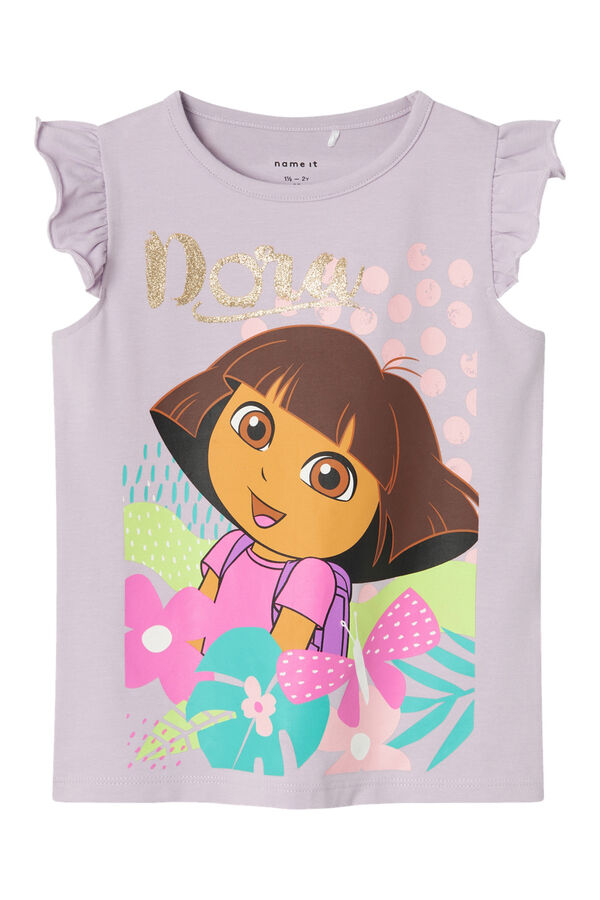 Name it Camiseta de menina Dora rosa
