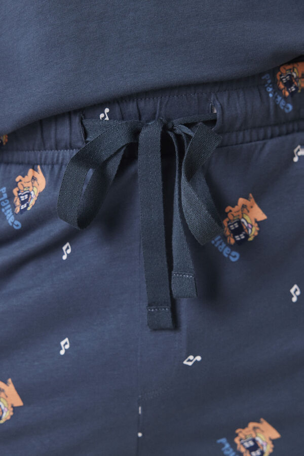 Women'secret Pijama largo hombre 100% algod&oacute;n Garfield azul