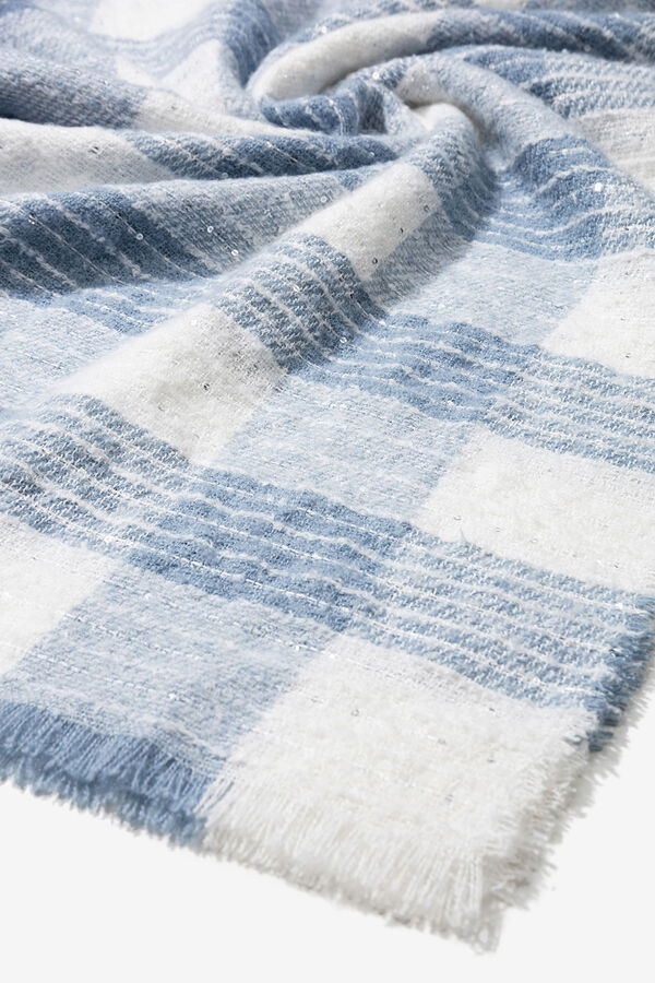 Vilanova Bufanda a cuadros azul azul