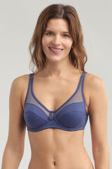 DIM Sujetador Generous con aro de algod&oacute;n org&aacute;nico azul