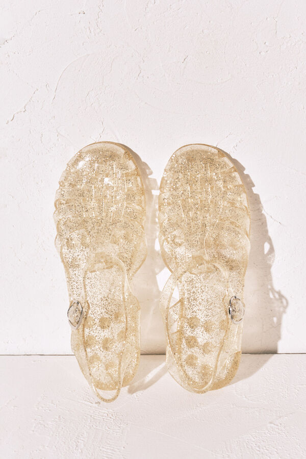 Women'secret Sand&aacute;lias jelly douradas caqui