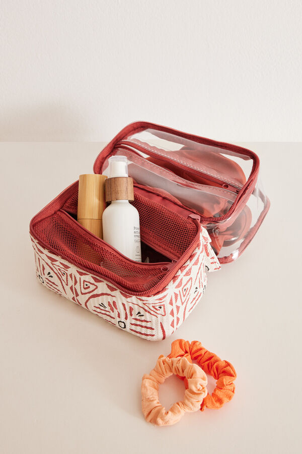 Women'secret Neceser mediano rafia &eacute;tnico nude