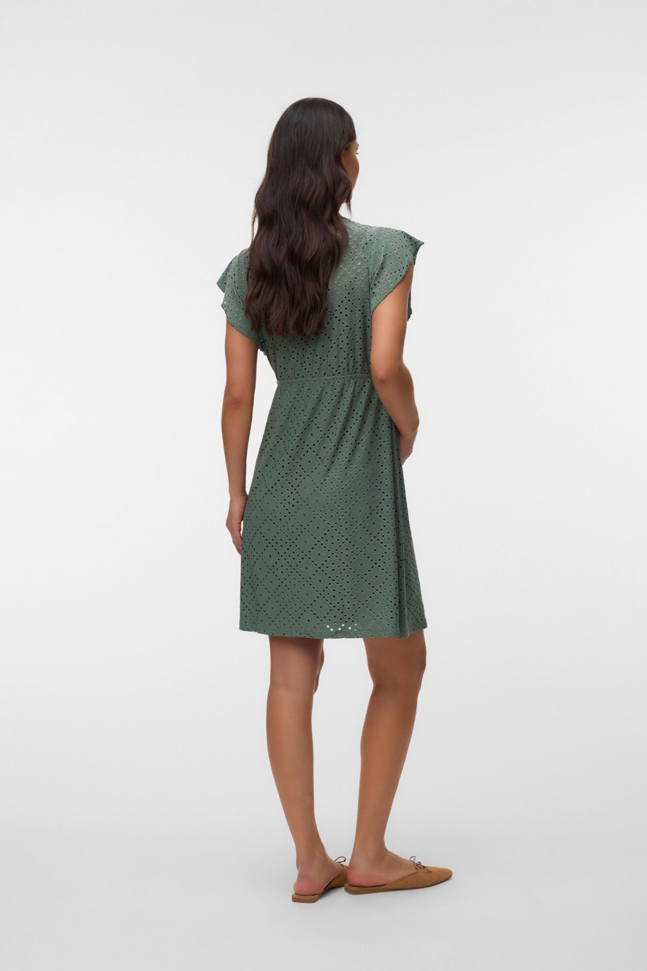 Mamalicious Vestido curto vazado maternity