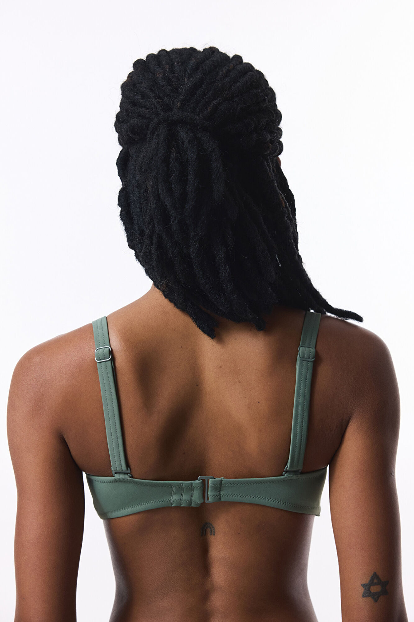 Penti Top de bikini sin aro verde tirantes extra&iacute;bles