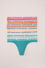 Women'secret Pack 7 tangas algod&oacute;n logo blanco