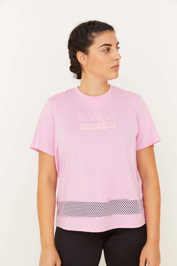 Camiseta manga corta mujer lila –