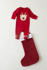 Name it Body neutro de urso de Natal para beb&ecirc; vermelho