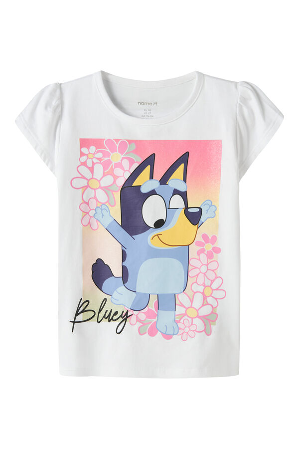 Name it T-shirt Bluey manga curta menina branco