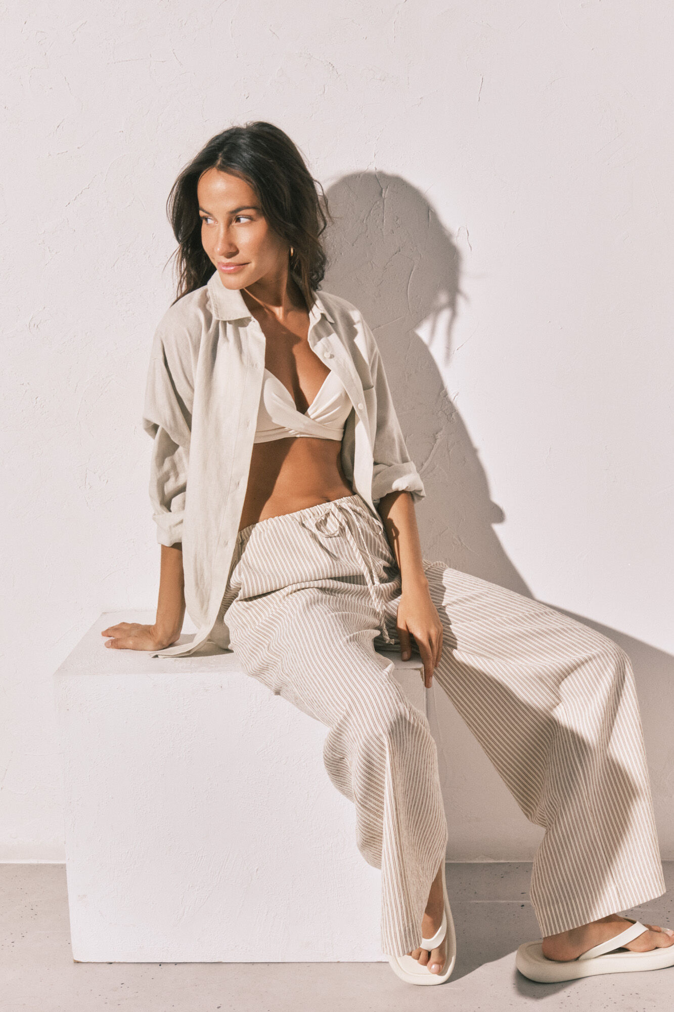 Women'secret Cal&ccedil;a comprida bege