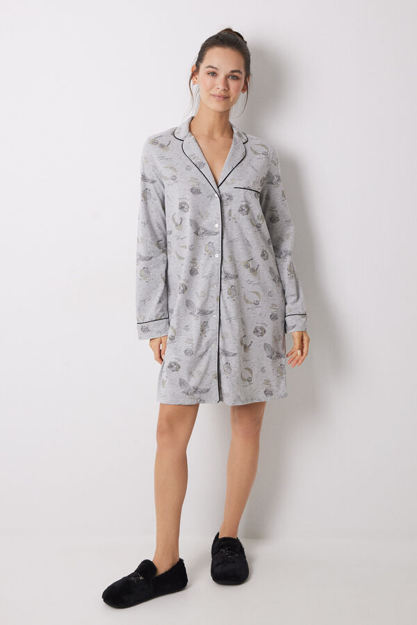 Women'secret Camis&oacute;n algod&oacute;n gris Harry Potter estampado