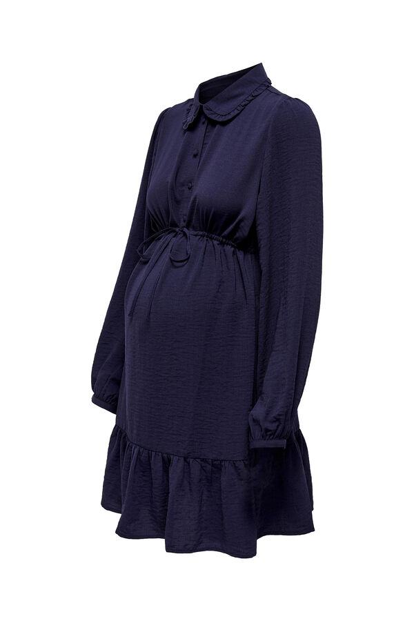 Only Maternity Vestido manga comprida maternity azul