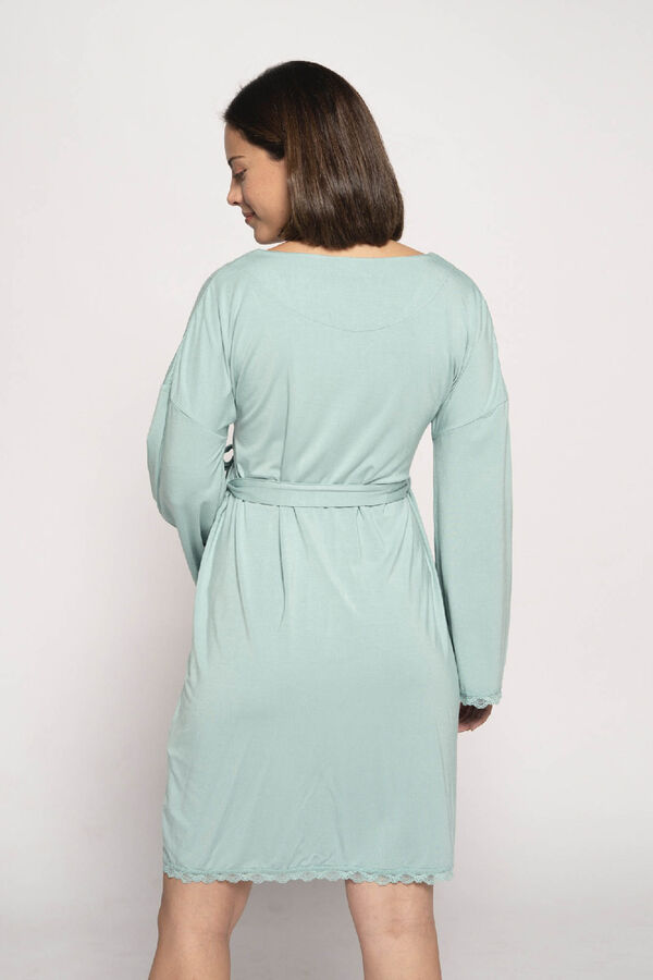 Ohma! Bata Premamá con encaje verde