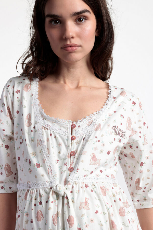 Admas Roupão de maternity Disney Lady Mum cinzento