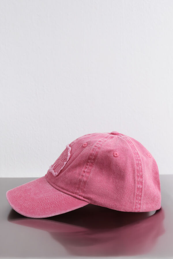 HI&BYE Gorra algod&oacute;n logo bordado rosa rosa