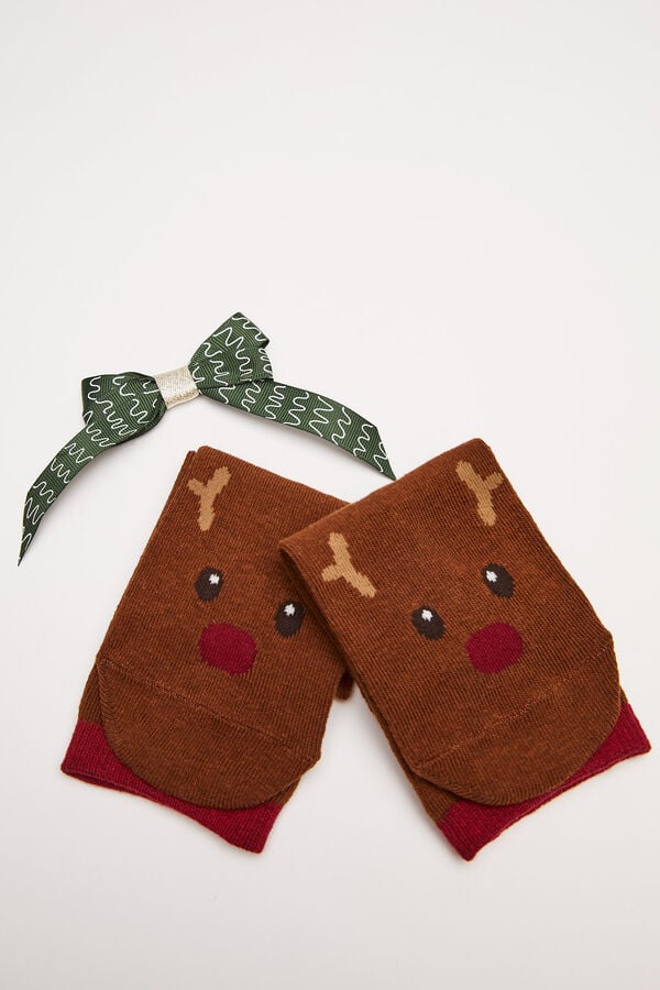 Women'secret Pack 2 meias algod&atilde;o Rudolph cru