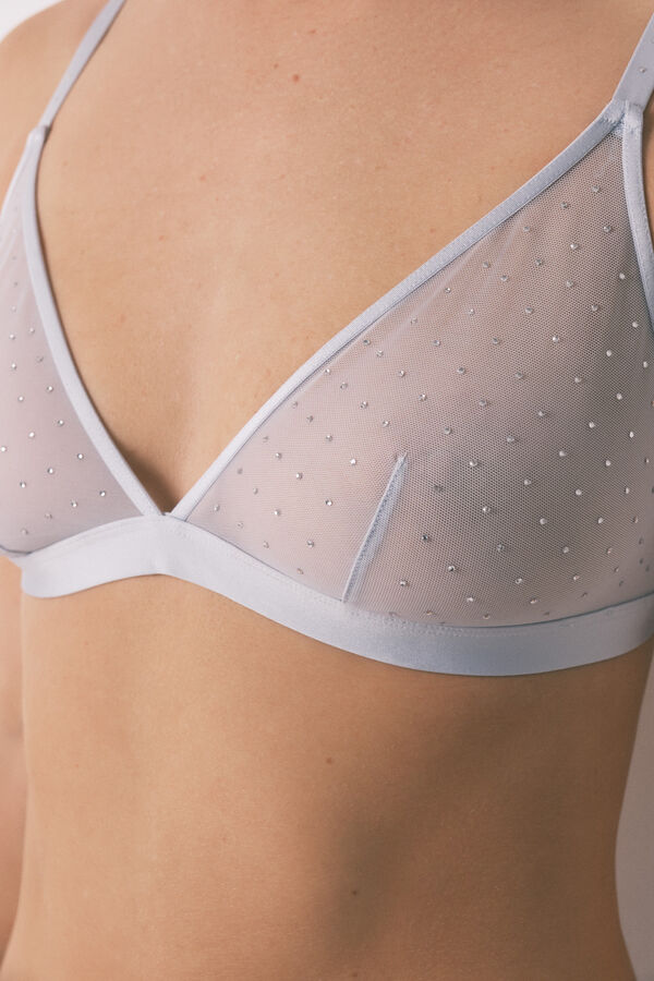 Women'secret Soutien triangular com strass azul NATURAL azul