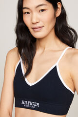 Tommy Hilfiger Soutien estilo triangular sem aros  azul