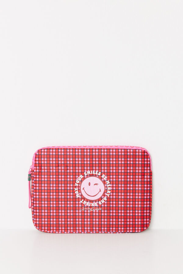 Women'secret Funda ordenador neopreno cuadros Smiley estampado